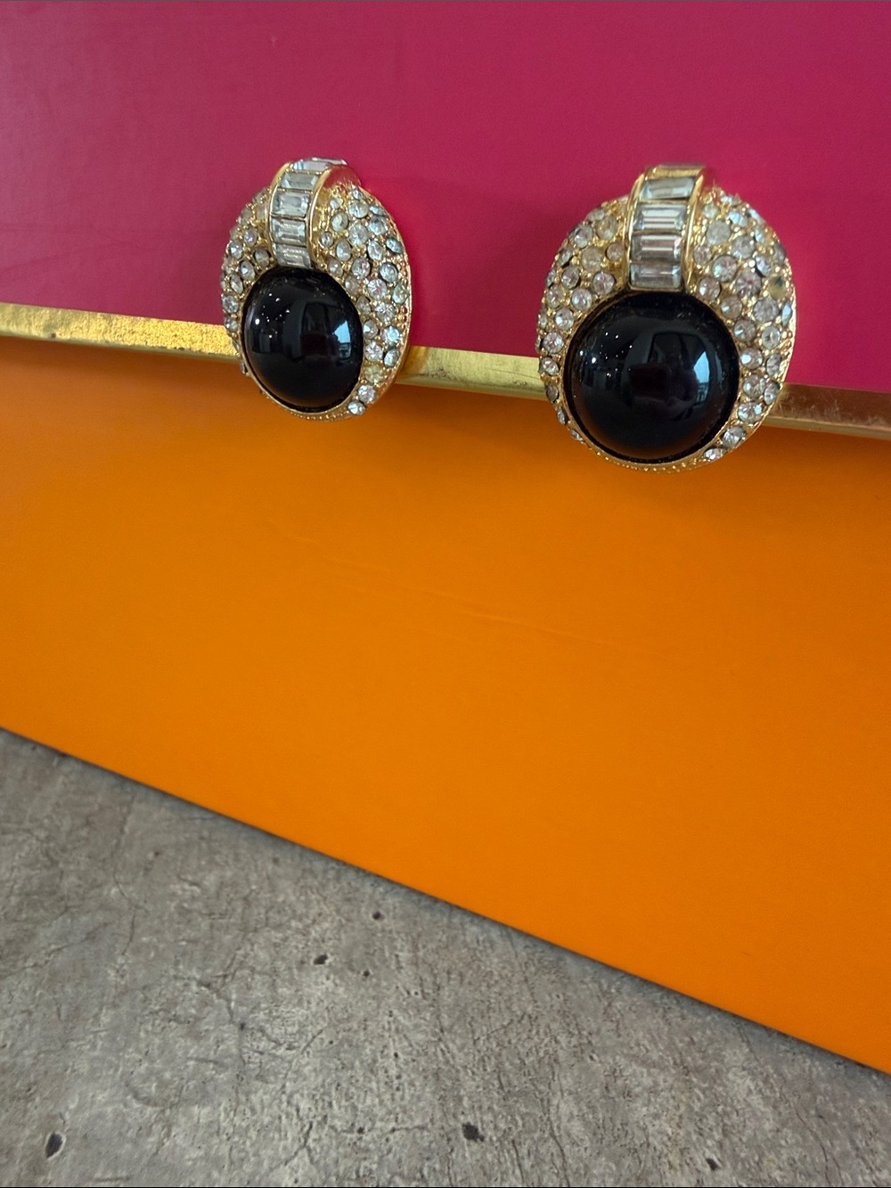 Dior Earrings Signed Vintage Clip-On - Picture 5 of 9